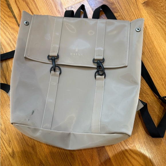 Rains Beige Backpack for Men